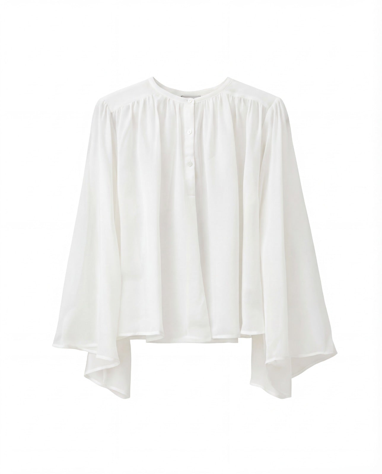 Ruffle Blouse Flare Sleeve
