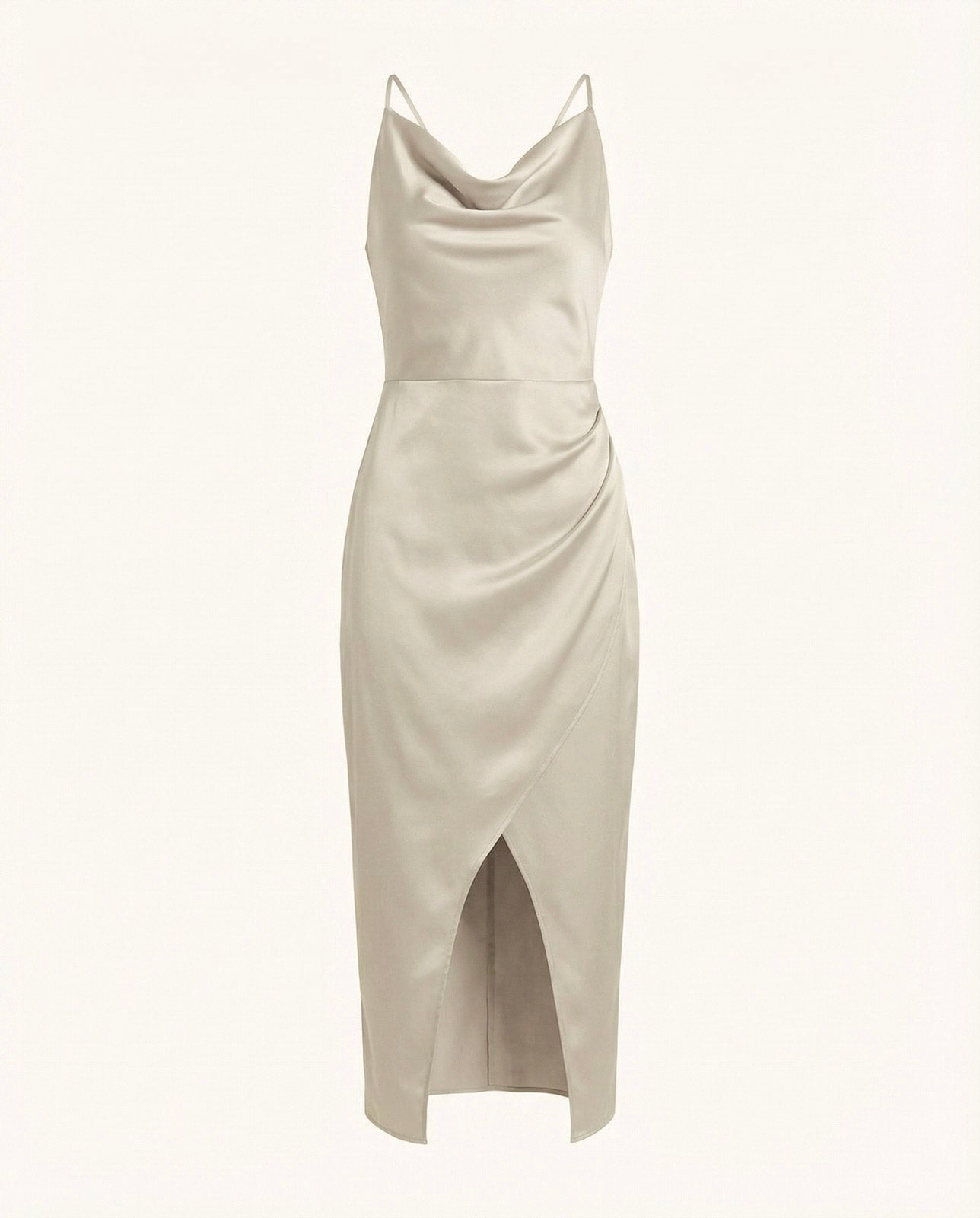 Satin Slit Dress